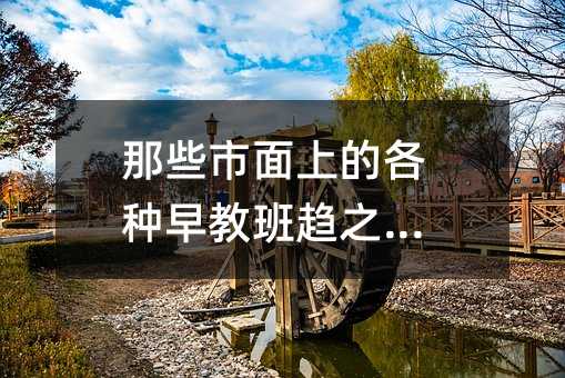 那些市面上的各种早教班趋之若鹜