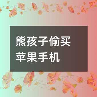 熊孩子偷买苹果手机