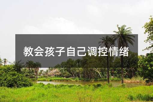 教会孩子自己调控情绪