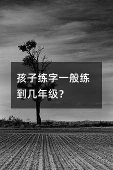 孩子练字一般练到几年级?