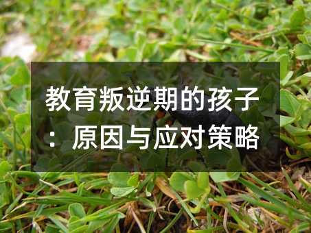 教育叛逆期的孩子:原因与应对策略