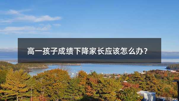 高一孩子成绩下降家长应该怎么办?