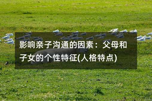影响亲子沟通的因素:父母和子女的个性特征(人格特点)