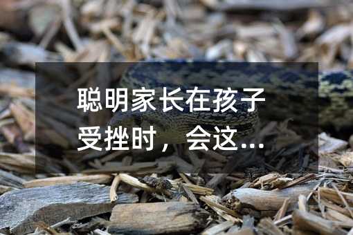 聪明父母在孩子受挫时，会这么做