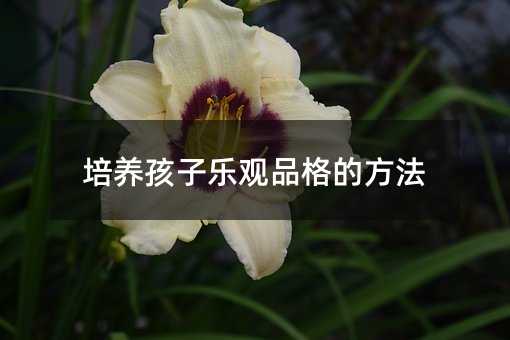 培养孩子乐观品格的方法