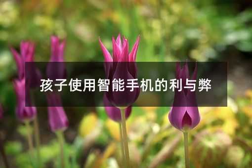 孩子使用智能手机的利与弊
