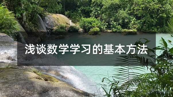 浅谈数学学习的基本方法
