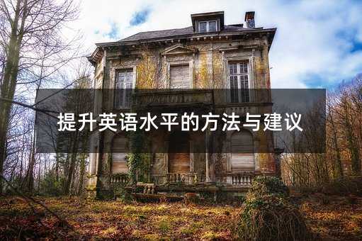 提升英语水平的方法与建议