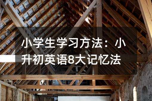 小学生学习方法:小升初英语8大记忆法
