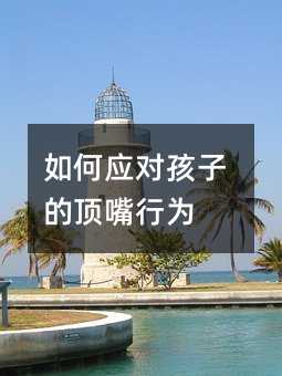 如何应对孩子的顶嘴行为