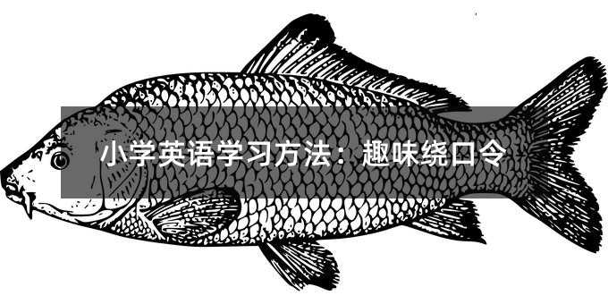 小学英语学习方法:趣味绕口令