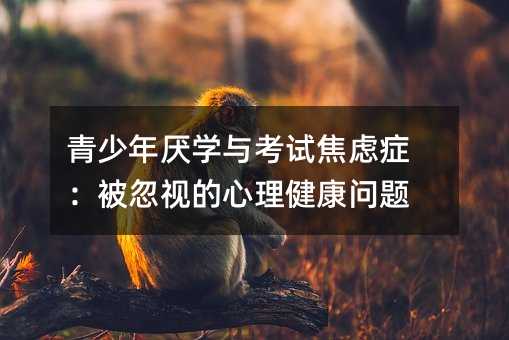 青少年厌学与考试焦虑症:被忽视的心理健康问题