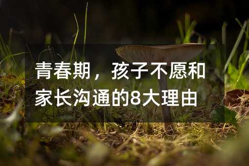 青春期，孩子不愿和父母交流的8大理由