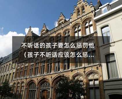 不听话的孩子要怎么惩罚他(孩子不听话应该怎么惩罚)