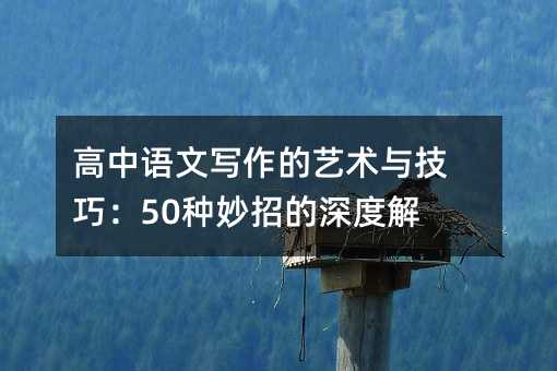高中语文写作的艺术与技巧:50种妙招的深度解读