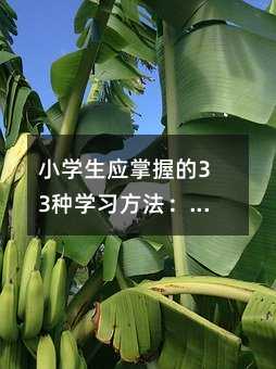 小学生应掌握的33种学习方法:2.游戏学习法--一个游戏就是一次学习
