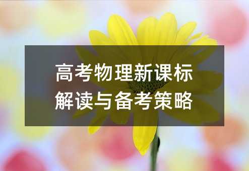 高考物理新课标解读与备考策略