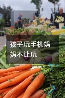 孩子玩手机妈妈不让玩