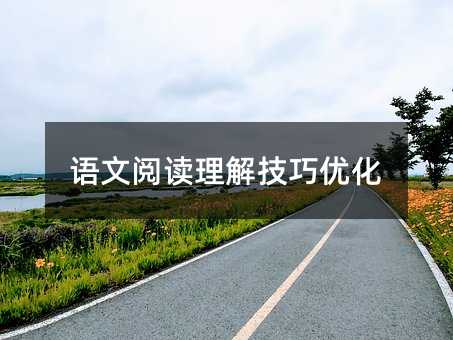 语文阅读理解技巧优化