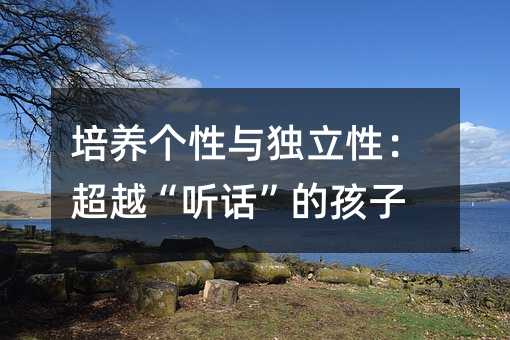 培养个性与独立性:超越“听话”的孩子