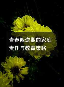 青春叛逆期的家庭责任与教育策略