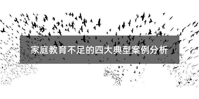 家庭教育不足的四大典型案例分析