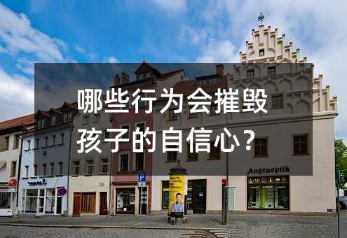 哪些行为会摧毁孩子的自信心?