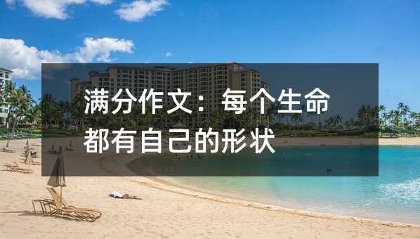 满分作文:每个生命都有自己的形状