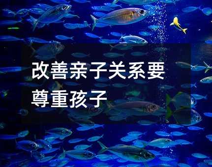 改善亲子关系要尊重孩子