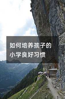 怎么样培养孩子的小学好习惯