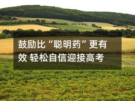 鼓勵比“聰明藥”更有效 輕松自信迎接高考
