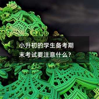 小升初的学生备考期末考试要注意什么?