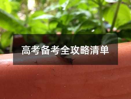 高考考试备考攻略大全清单