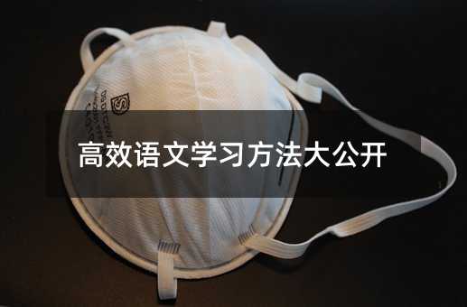 高效语文学习方法大公开
