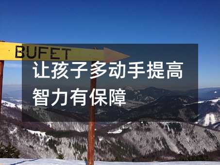 让孩子多动手提高智力有保障