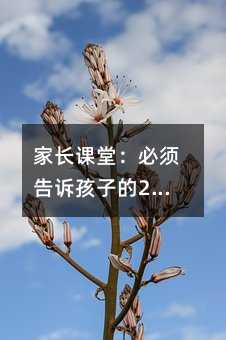 家长课堂:必须告诉孩子的26条做人规则