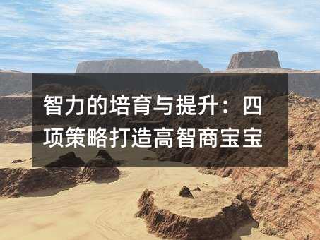 智力的培育与提升:四项策略打造高智商宝宝