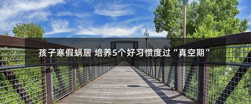 孩子寒假蜗居 培养5个好习惯度过“真空期”