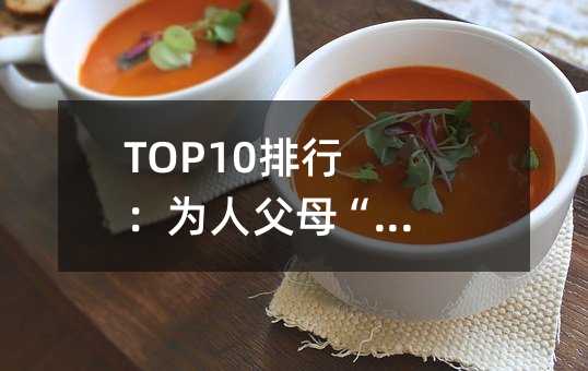 TOP10排名：为人爸爸妈妈“十宗罪”