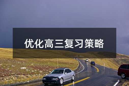 优化高三复习策略