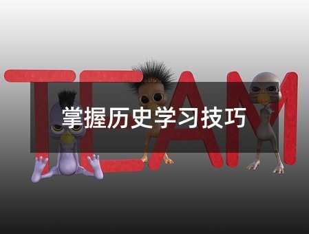 掌握历史学习技巧