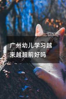 广州幼儿学习越来越超前好吗