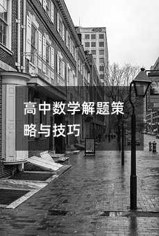 高中数学解题策略与技巧