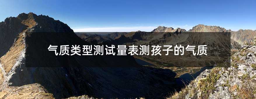 气质类型测试量表测孩子的气质