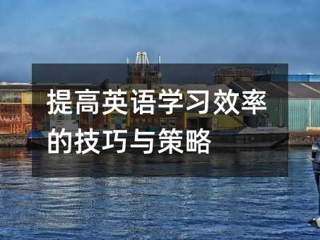 提高英语学习效率的技巧与策略