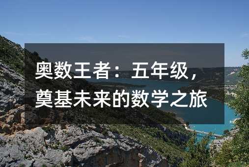 奥数王者:五年级,奠基未来的数学之旅
