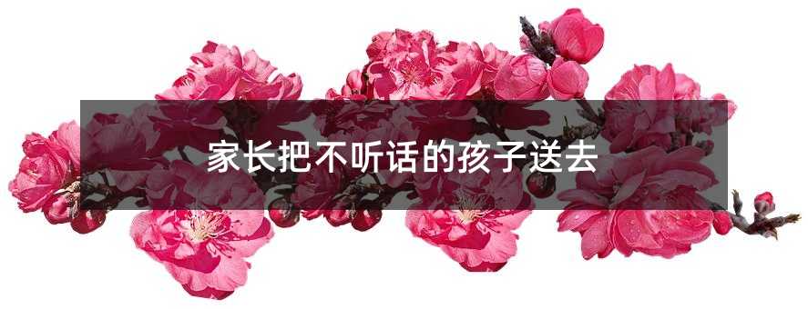 家长把不听话的孩子送去