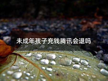 孩子充钱腾讯会退吗