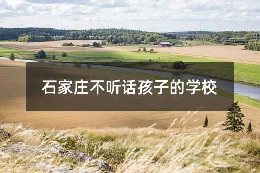 石家庄不听话孩子的学校