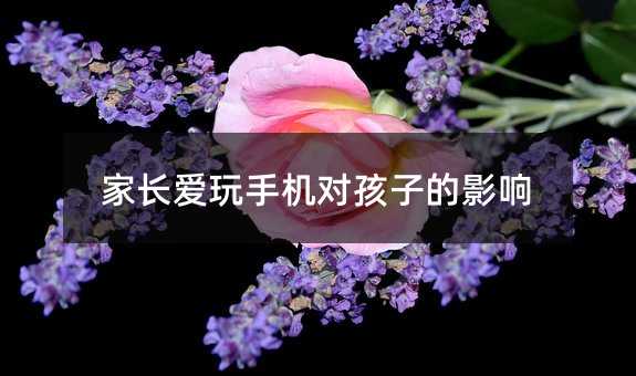 家长爱玩手机对孩子的影响